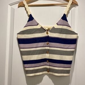 New Hem & Thread stripe sweater cami size L